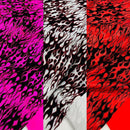 Hot Rod Tricot Holographic 4 Way Spandex With Black Flocking Flames And Red Glitter Fabric-