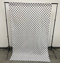 58" Wide x 120" High, Poly Cotton Polka Dot Decorative Backdrop Drape Curtain Divider, 1 Panel