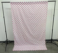 58" Wide x 120" High, Poly Cotton Polka Dot Decorative Backdrop Drape Curtain Divider, 1 Panel