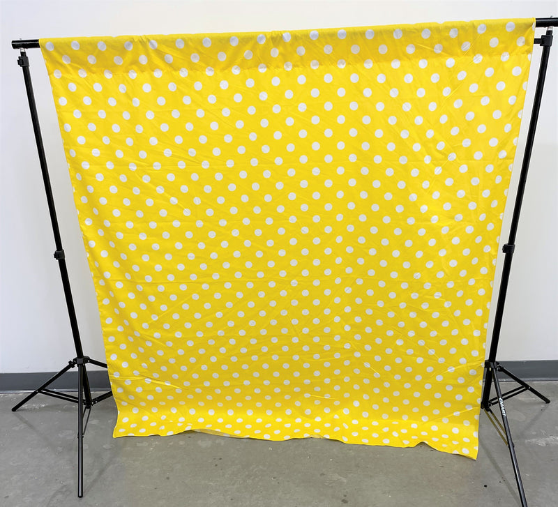 58" Wide x 120" High, Poly Cotton Polka Dot Decorative Backdrop Drape Curtain Divider, 1 Panel