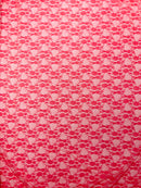 FLORAL NYLON STRETCH LACE (by the yard)