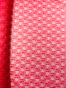 FLORAL NYLON STRETCH LACE (by the yard)