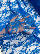 FLORAL NYLON STRETCH LACE (by the yard)