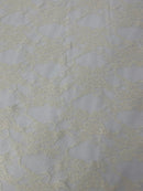 FLORAL NYLON STRETCH LACE (by the yard)