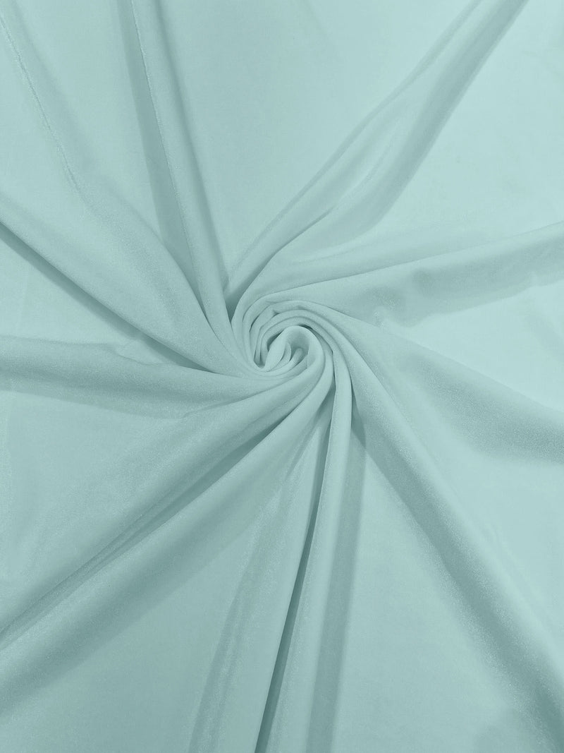 Icy Blue Solid Stretch Velvet Fabric  58/59" Wide 90% Polyester/10% Spandex By The Yard.