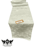 Jacquard Satin Roses Runner, Party Supply / Wedding / Decoration (14" Wide x 72" Long).