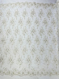 Gorgeous French design embroider and beaded on a mesh lace. Wedding/Bridal/Prom/Nightgown fabric