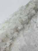 Luxury 3D Floral/Butterfly Beaded lace, by The Yard.