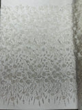 Luxury 3D Floral/Butterfly Beaded lace, by The Yard.