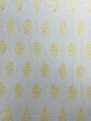 Classic Beaded Damask Lace, by The Yard.