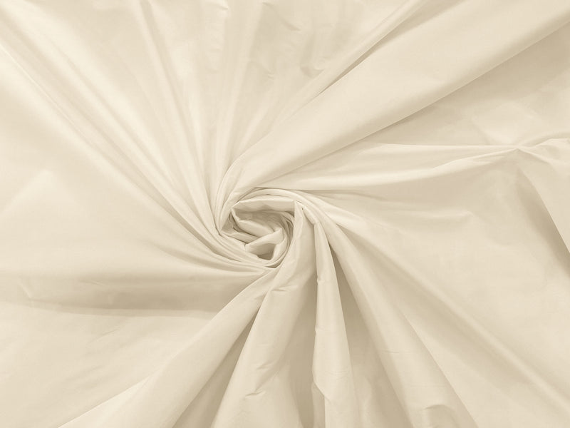 Ivory - 100% Polyester Imitation Silk Taffeta Fabric 55" Wide/Costume/Dress/Cosplay/Wedding.