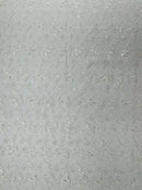 Corded Lace/ Butterfly Design Embroidered With Sequin on a Mesh Lace Fabric