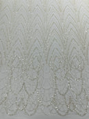 Luxury Chain Geometric Beaded Lace, by The Yard.