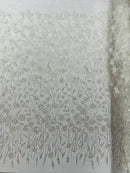 Luxury 3D Floral/Butterfly Beaded lace, by The Yard.