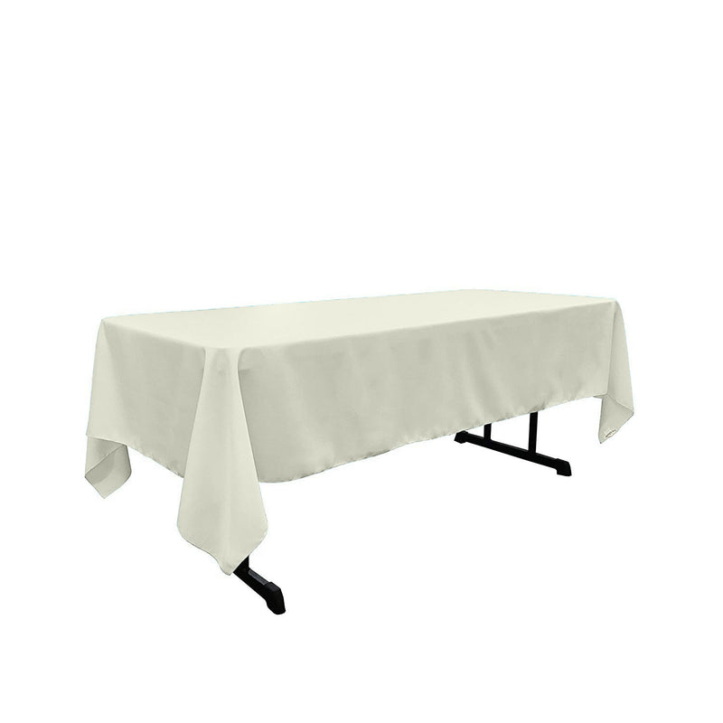 Ivory Rectangular Polyester Poplin Tablecloth