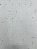 Pearl Glitter Studded Mesh, 2-Way Stretch Shimmer Mesh Fabric, Sold by the yard.