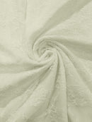 FLORAL NYLON STRETCH LACE (by the yard)