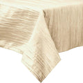 Rectangular Light Weight Accordion Design Crushed Taffeta Seamless Table Overlay. (58" Inches x 72" Inches)