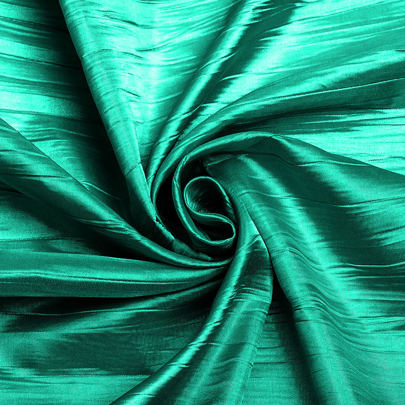 Jade - Crushed Taffeta Fabric - 54" Width - Creased Clothing Decorations Crafts - Sold By The Yard