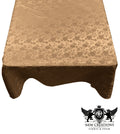 Square Tablecloth Roses Jacquard Satin Overlay for Small Coffee Table Seamless. (54" Inches x 54" Inches)