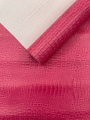 Crocodile Marine Vinyl 2 tone Upholstery, Crocodile Skin Texture Faux Leather PVC Vinyl, 54" Wide.