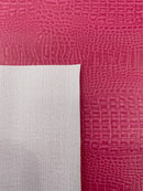 Crocodile Marine Vinyl 2 tone Upholstery, Crocodile Skin Texture Faux Leather PVC Vinyl, 54" Wide.