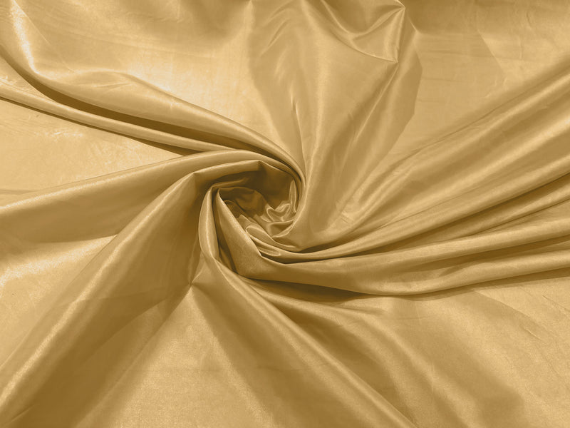 L Gold Solid Taffeta Fabric/ Taffeta Fabric By the Yard/ Apparel, Costume, Dress, Cosplay, Wedding.