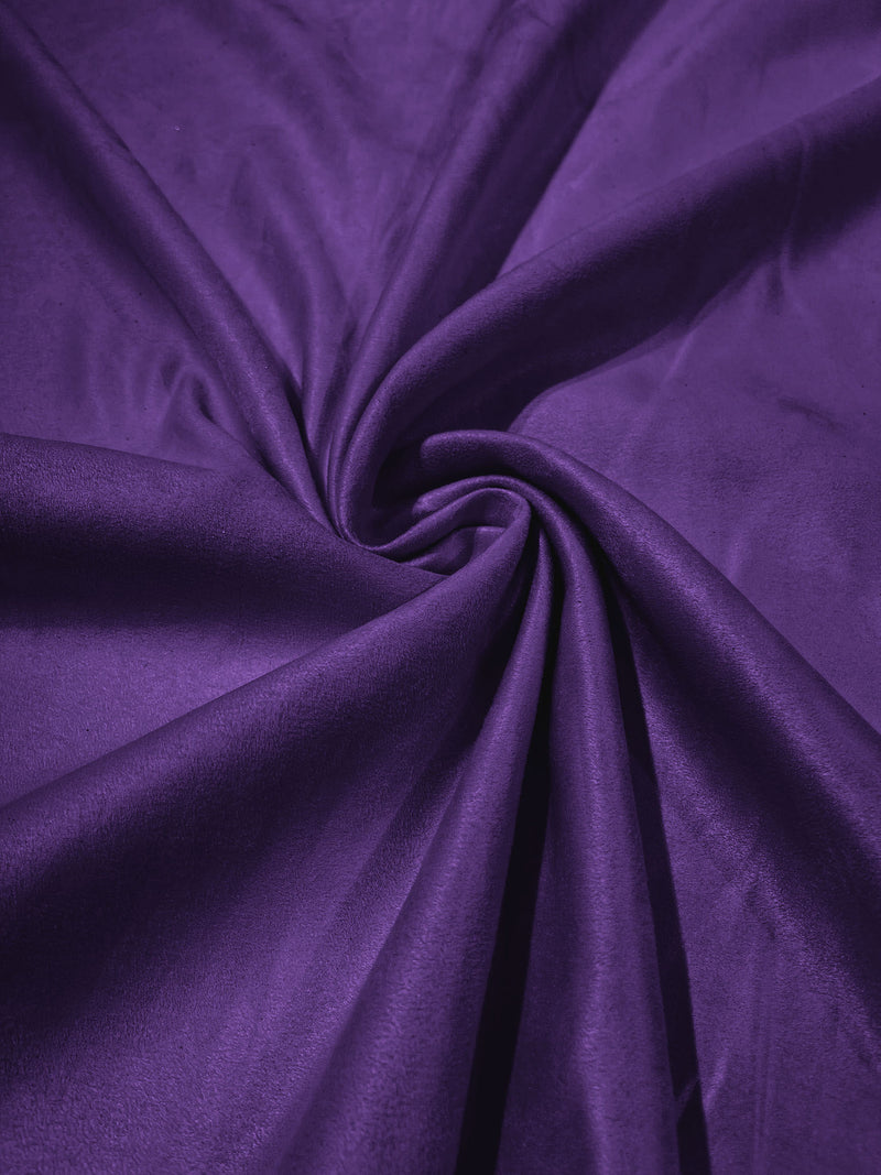 Light Plum Faux Suede Polyester Fabric | Microsuede | 58" Wide.