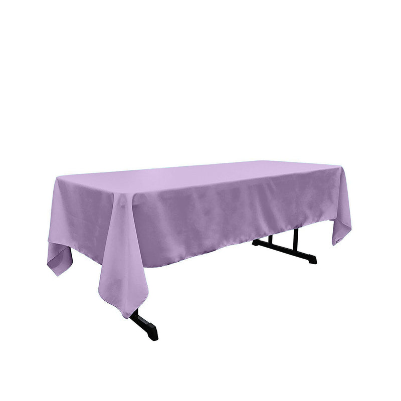 Lavender Rectangular Polyester Poplin Tablecloth