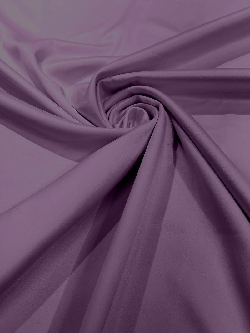Lavender Solid Matte Stretch L'Amour Satin Fabric 95% Polyester 5% Spandex/58" Wide/ By The Yard