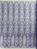 Luxury Chain Geometric Beaded Lace, by The Yard.