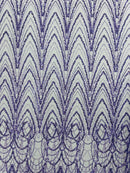 Luxury Chain Geometric Beaded Lace, by The Yard.