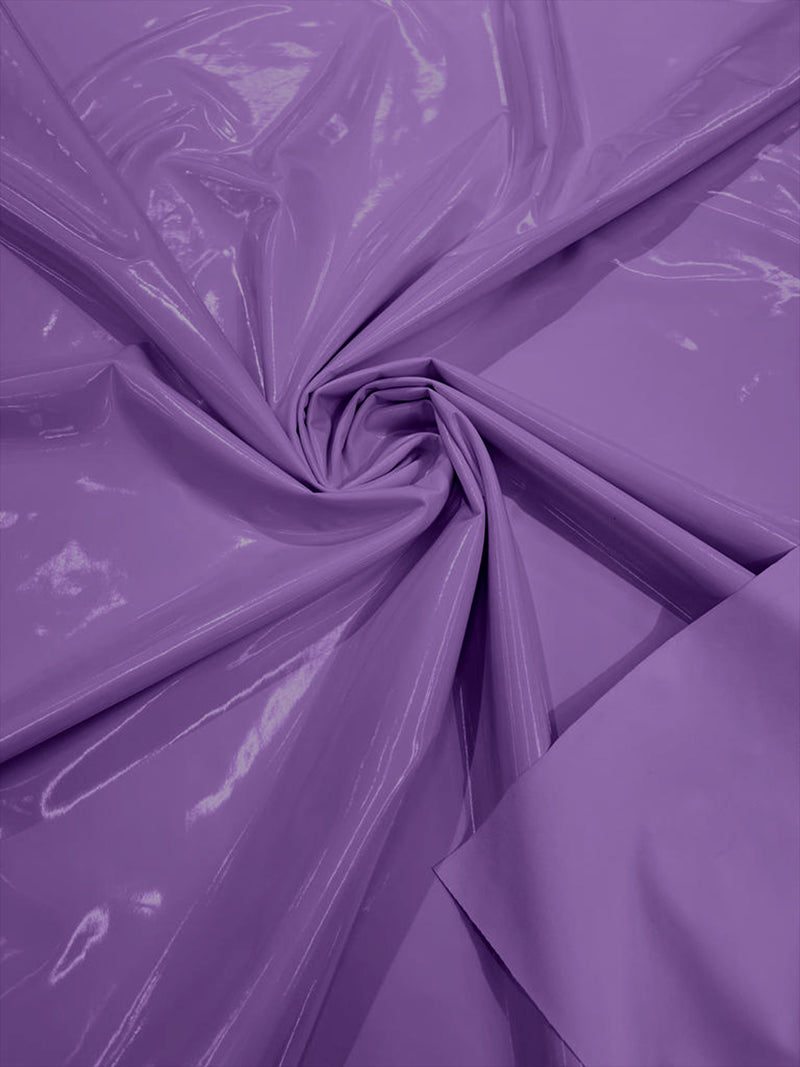 Lavender - Spandex Shiny Vinyl Fabric (Latex Stretch) - Sold By The Yard