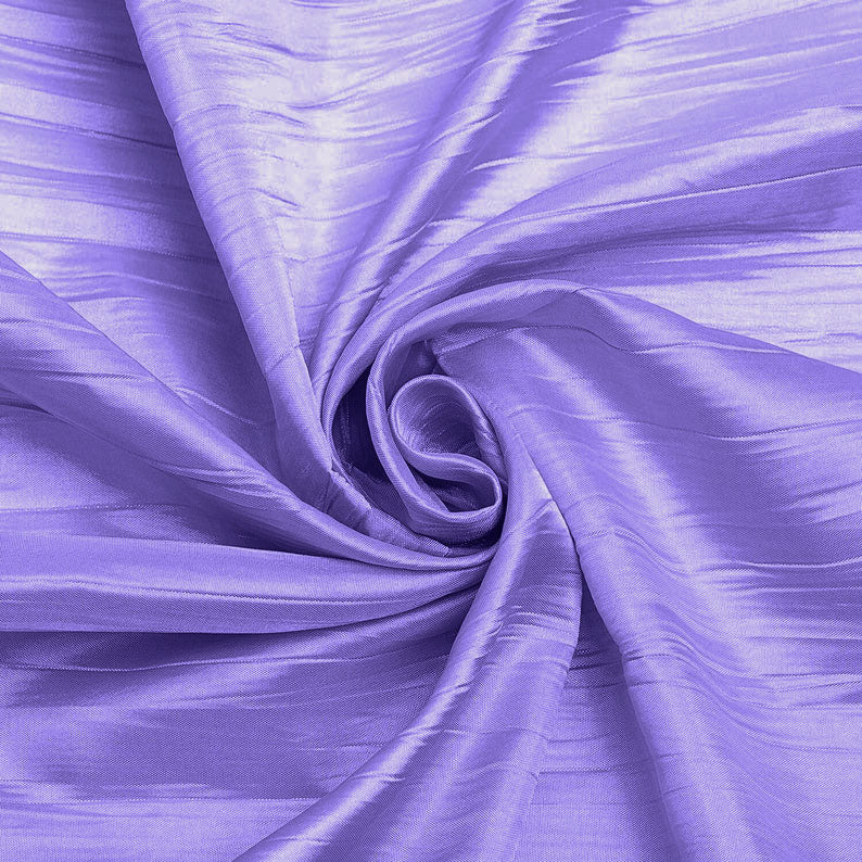 Lavender - Crushed Taffeta Fabric - 54" Width - Creased Clothing Decorations Crafts - Sold By The Yard