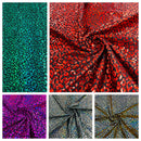FOIL LEOPARD PRINT ON A STRETCH SPANDEX FABRIC (by the yard)