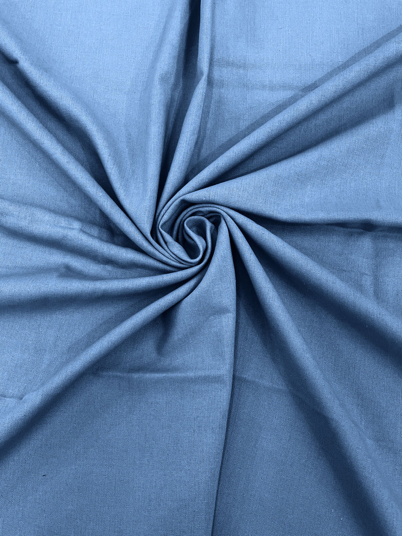 Light Blue - Medium Weight Natural Linen Fabric/50 " Wide/Clothing
