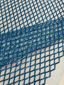 Luxury Diamond Design Mini Glitz Sequins On A Mesh Fabric