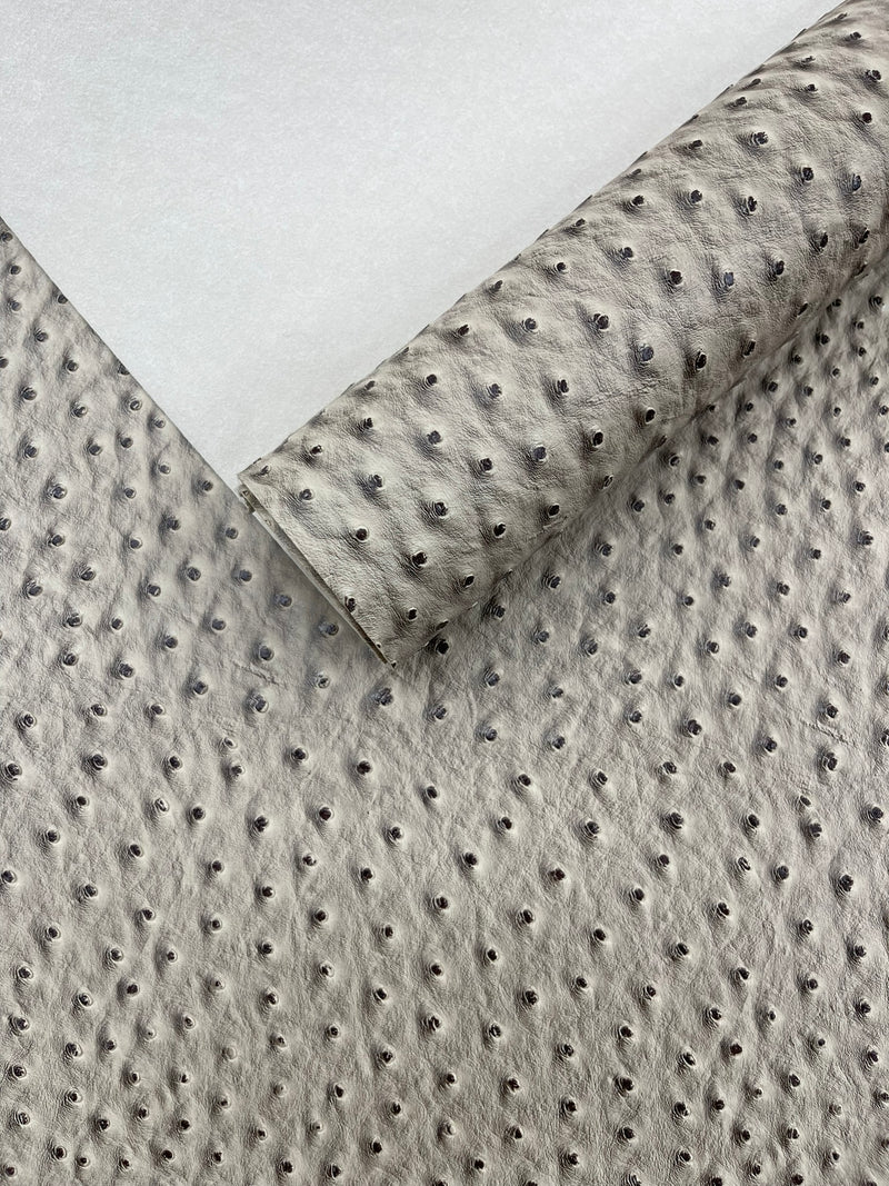 Classic Ostrich Upholstery Vinyl Fabric / Faux Leather Accessories Crafting Apparel Upholstery Vinyl Fabric 54" Wide.