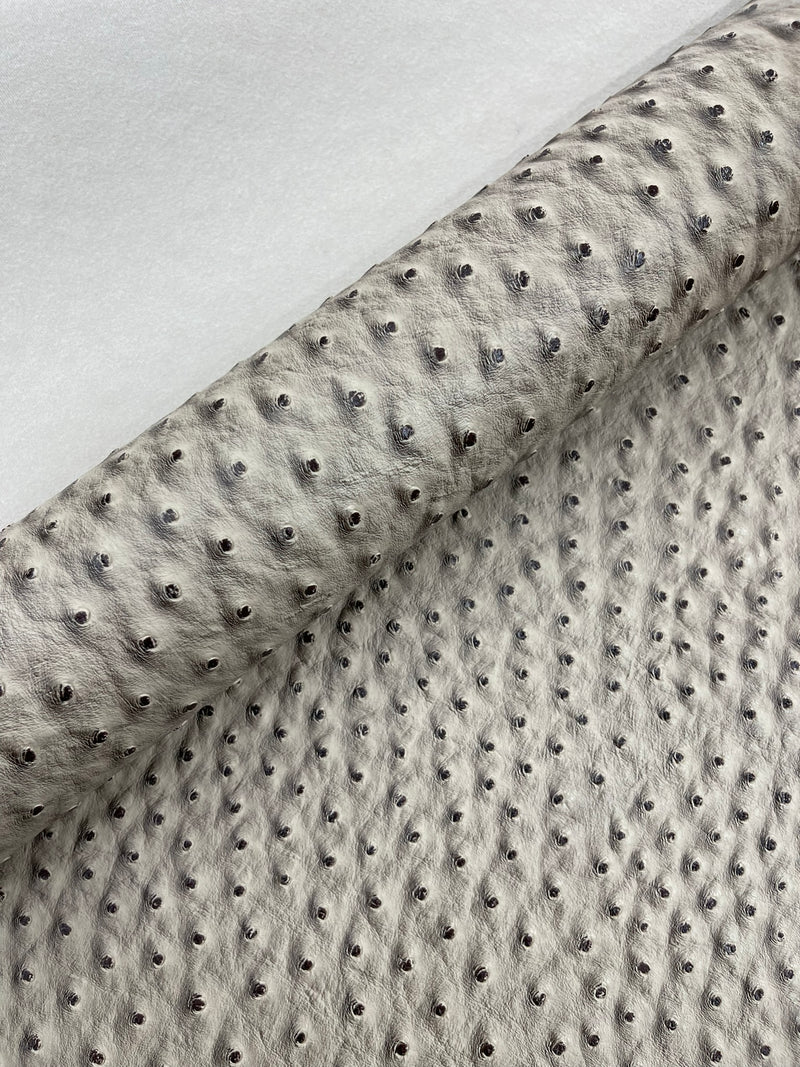 Classic Ostrich Upholstery Vinyl Fabric / Faux Leather Accessories Crafting Apparel Upholstery Vinyl Fabric 54" Wide.