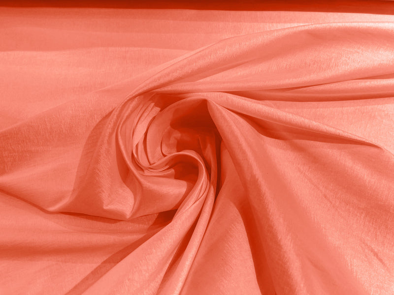 Light Coral Solid Medium Weight Stretch Taffeta Fabric 58/59" Wide-Sold By The Yard.