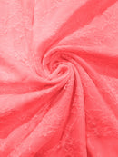 FLORAL NYLON STRETCH LACE (by the yard)