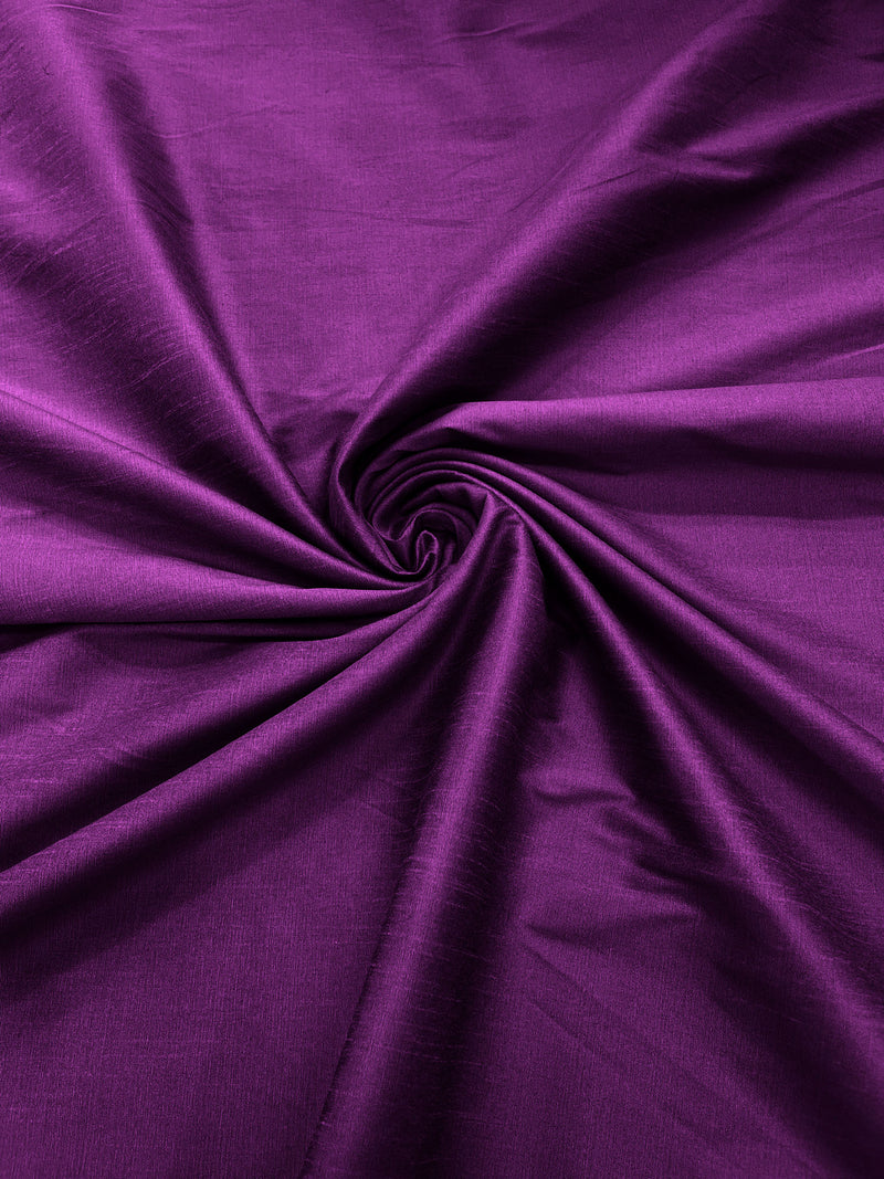 Light Eggplant -Polyester Dupioni Faux Silk Fabric/ 55” Wide/Wedding Fabric/Home Decor.