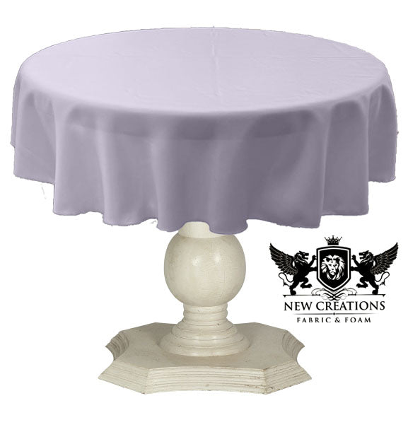 Tablecloth Solid Dull Bridal Satin Overlay for Small Coffee Table Seamless. Light Lavender