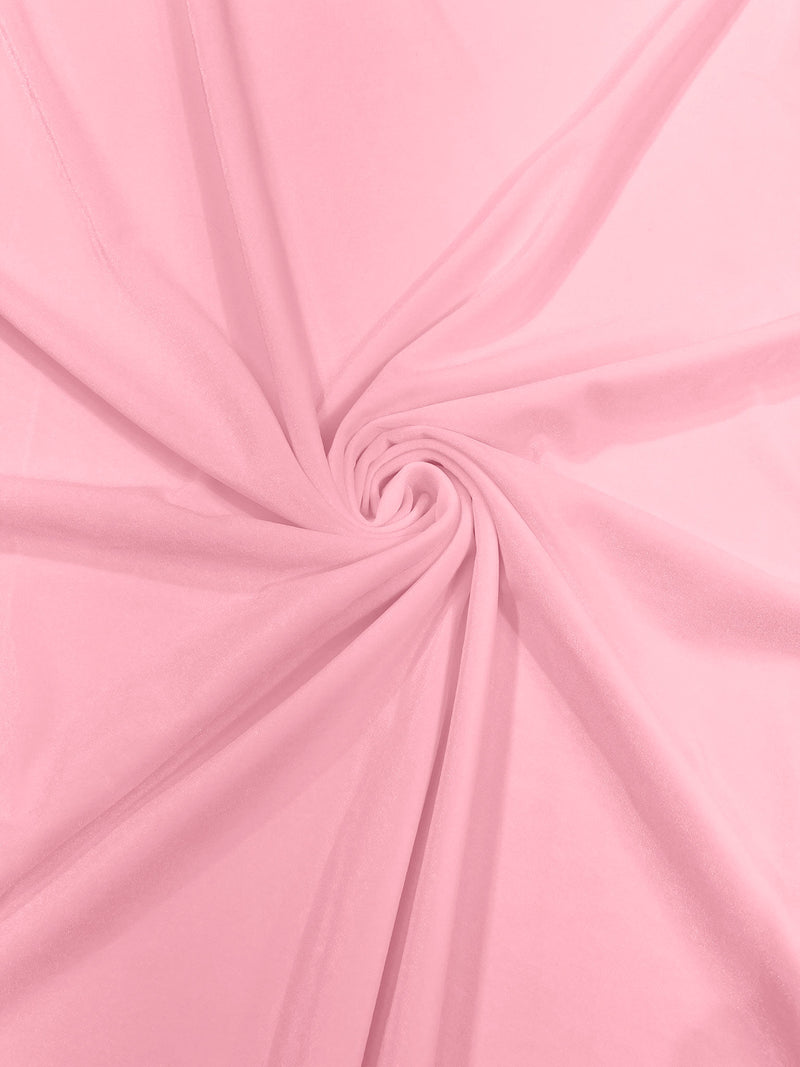 Light Pink Solid Stretch Velvet Fabric  58/59" Wide 90% Polyester/10% Spandex By The Yard.