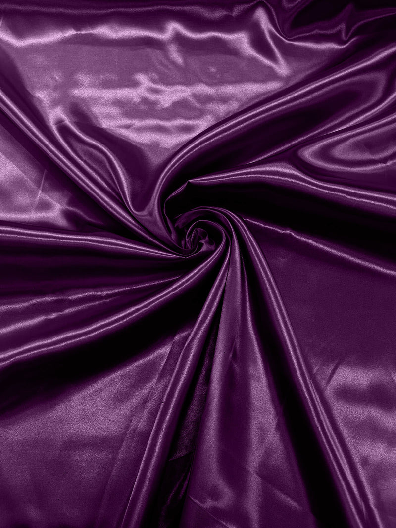 Light Plum - Shiny Charmeuse Satin Fabric for Wedding Dress/Crafts Costumes/58” Wide /Silky Satin