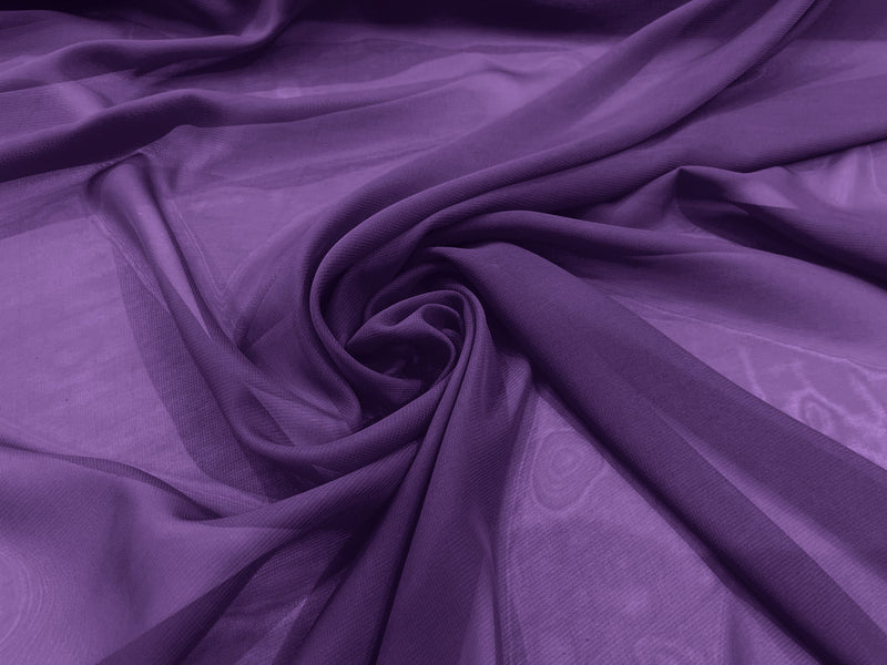 58" Wide 100% Polyester Soft Light Weight, See Through Chiffon Fabric ByTheYard.