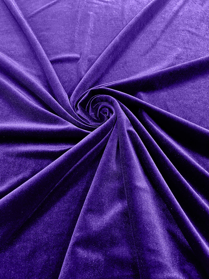 Light Purple Solid Stretch Velvet Fabric  58/59" Wide 90% Polyester/10% Spandex By The Yard.