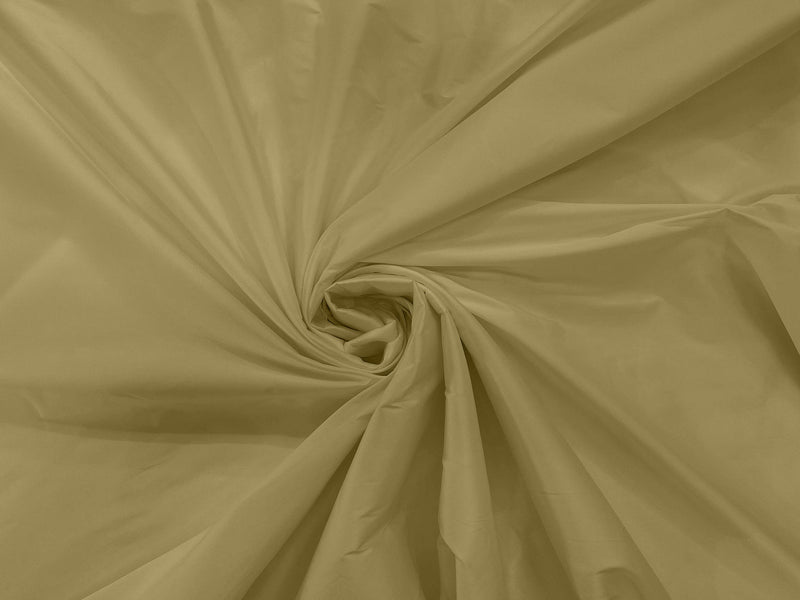 Light Gold - 100% Polyester Imitation Silk Taffeta Fabric 55" Wide/Costume/Dress/Cosplay/Wedding.