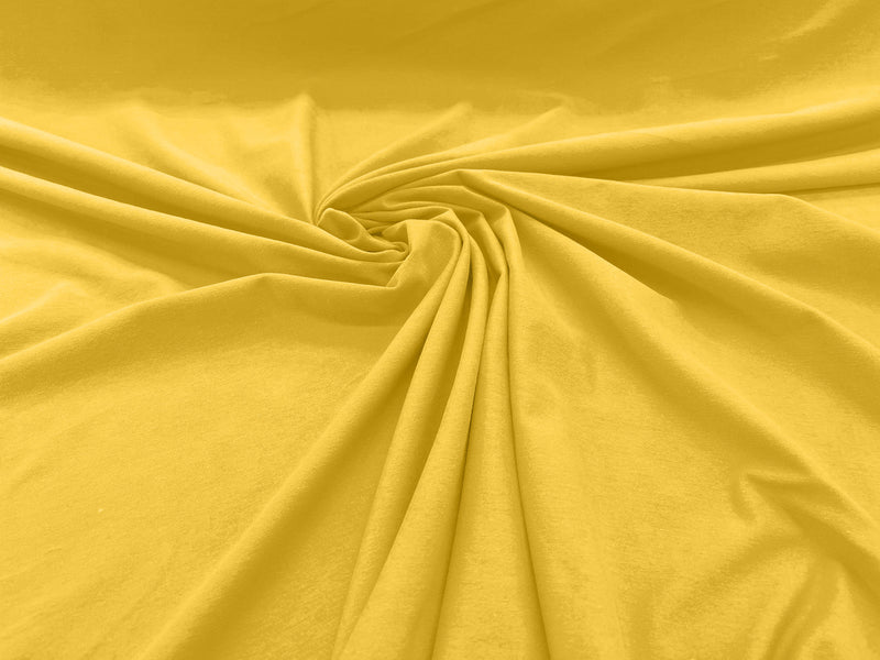 Light Yellow Cotton Jersey Spandex Knit Blend 95% Cotton 5 percent Spandex/58" Wide/Costume