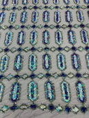 JEWEL SEQUIN STRETCH MESH  FABRIC (By The Yard)